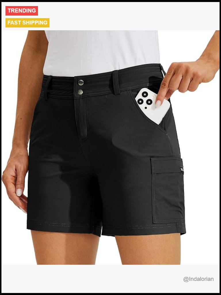 Quick Dry Cargo Shorts With Pockets 5" Inseam Upf 50+